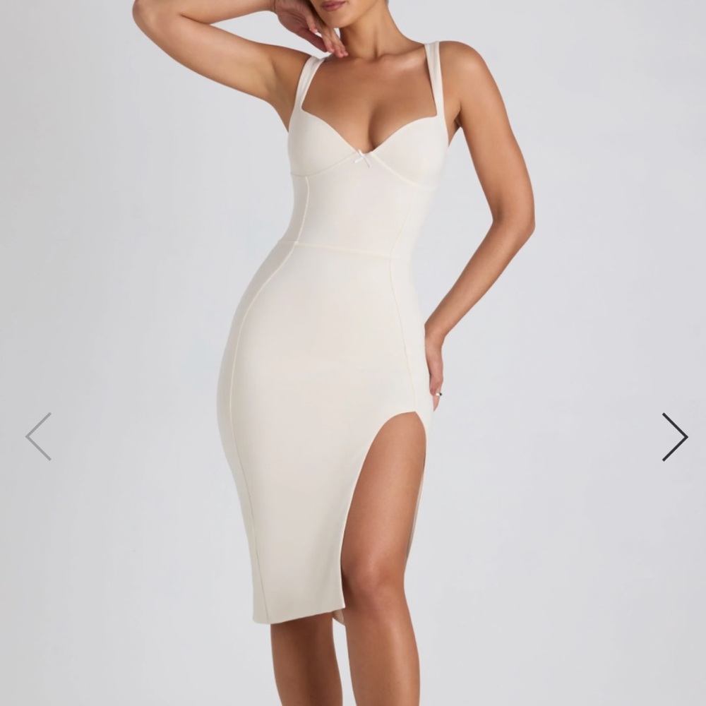 Elegant Cream Bodycon Dress